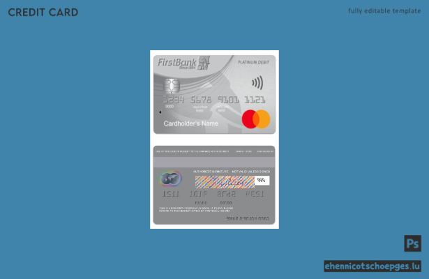 Beispielvorschau der FirstBank Platinum Debit Mastercard in Nigeria